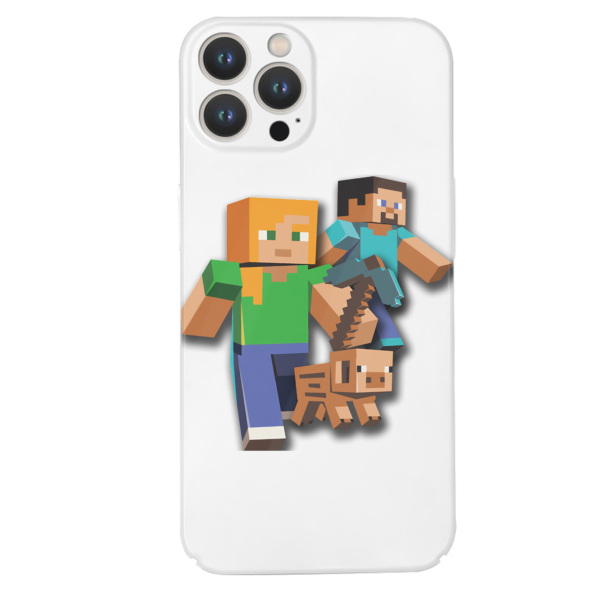 （画像用） マインクラフト ブロックの世界 Minecraft MC Block world 【iPhone 14シリーズ対応】ハードケース